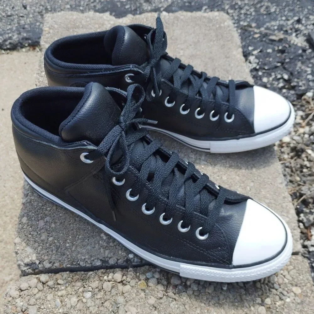 Converse W10.5 M8.5 Chuck Taylor All Star High Street Mid Leather 149426C Black